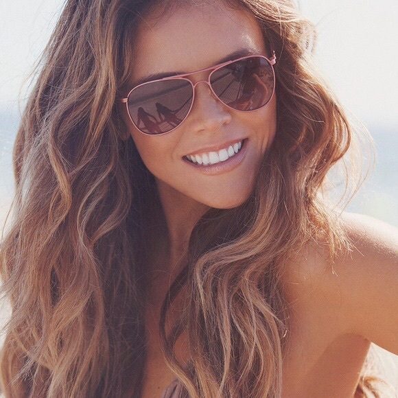 rose gold oakley aviators